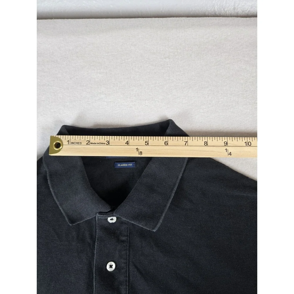 Polo Ralph Lauren Mens Classic Fit Black Pique Polo Shirt Purple Pony XL